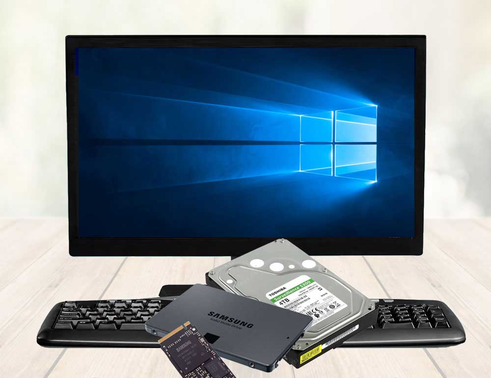 Замена, установка жесткого диска SSD, HDD на компьютере